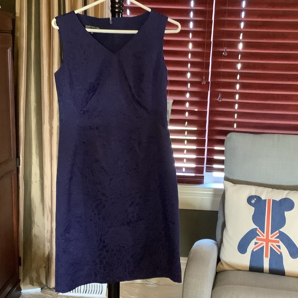 NWT Jones New York Deep Blue Sleeveless Midi Dress